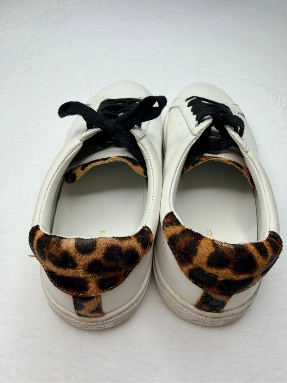 J. Crew Saturday sneakers with leopard calf hair detail size 8